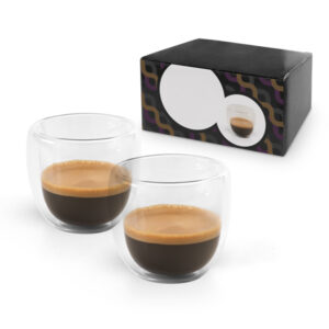 GLASS SET OF 2 COFFEE CUPS 75ML