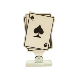 CARDS TROPHY 23CM (INCLUDED PRINTING)