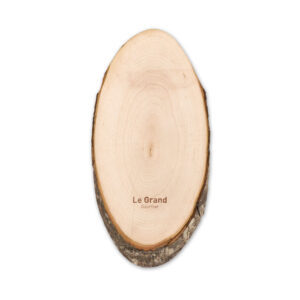 OVAL BOARD WITH BARK MANUFACTURED FROM ALDER WOOD