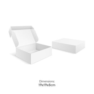WHITE COLOR BOX 19 X 19 X 8
