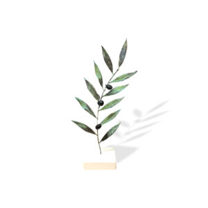 HANDMADE OLIVE BRANCH IN ANTIQUE PLATING L
