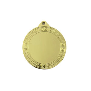 GOLD ROUND STEEL MEDAL 7CM